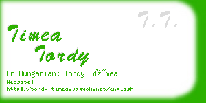 timea tordy business card